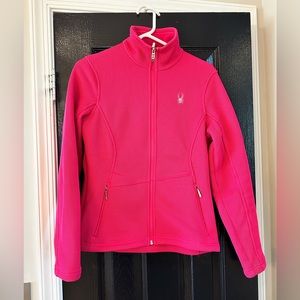 Spyder Endure Pink Full Zip Up Brushed Microfiber Jacket, Style 3678 Medium EUC